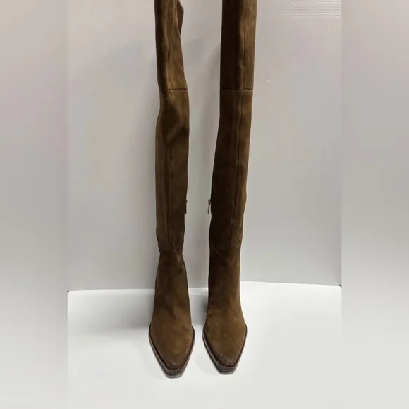 Vince Camuto Women’s Paulie Over The Knee Boots Brown, Size 11M, Wide Calf