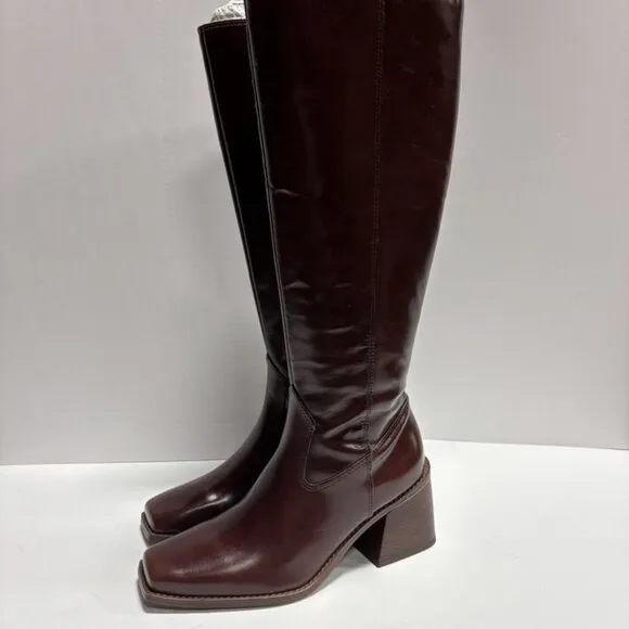 Vince Camuto Women’s Sangeti 2, Mahogany Knee High Boots, Size 8.5M, Wide Calf