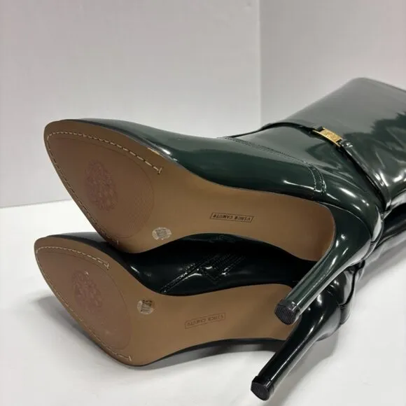 Vince Camuto Women’s Skylie Knee High Boots Green, Size 7W, Extra Wide Calf