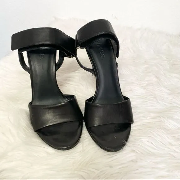 Vince Genna Velcro strap heels sandals black 6.5