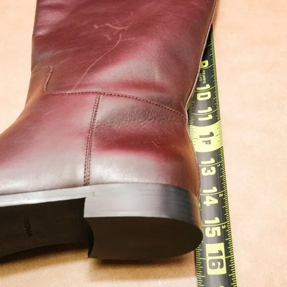 Vince Margaret Women Wide Calf Ganache Leather Riding Boots 8US EUR38.5