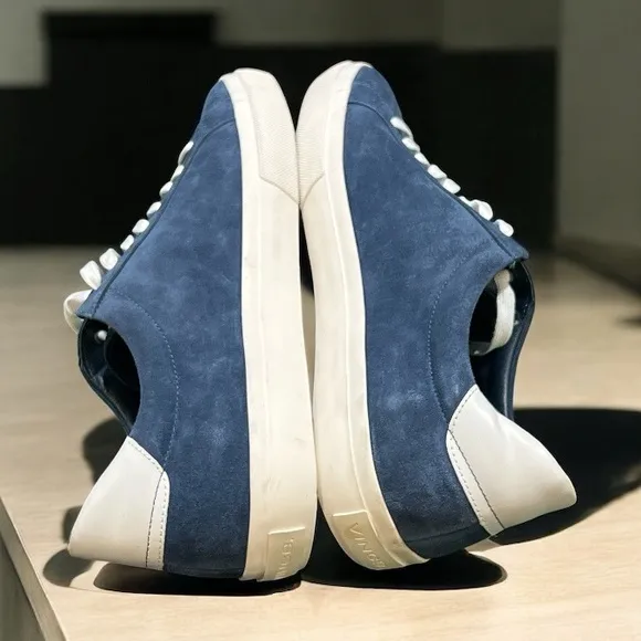 Vince Men's Spruce Blue Suede Fulton Sneakers NWOT