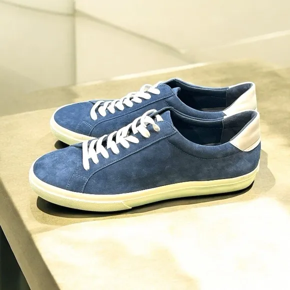 Vince Men's Spruce Blue Suede Fulton Sneakers NWOT