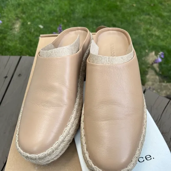 ✨VINCE ULLA CAPPUCCINO ESPADRILLE MULES SHOES 7.5