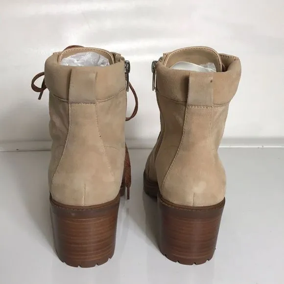 Vince Camuto Suede Leather Lace-Up Ankle Boots Size: 9.5W
