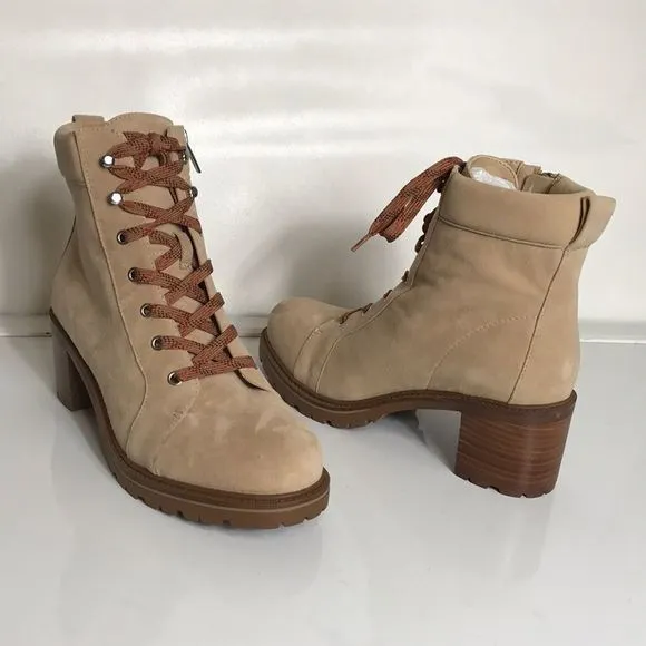 Vince Camuto Suede Leather Lace-Up Ankle Boots Size: 9.5W