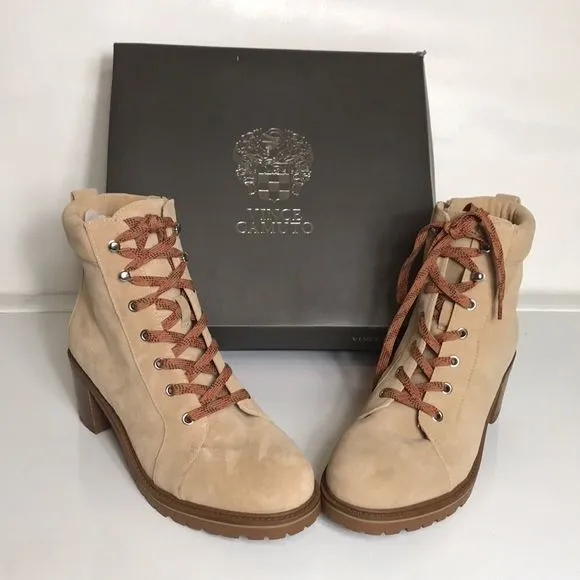 Vince Camuto Suede Leather Lace-Up Ankle Boots Size: 9.5W