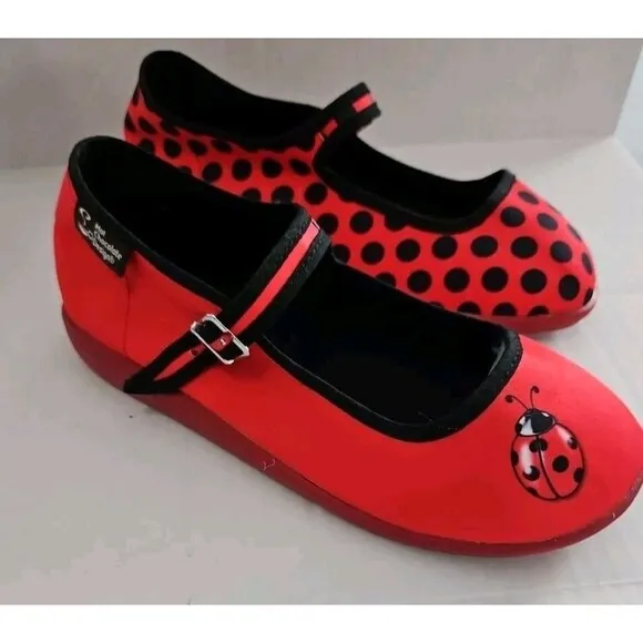 Vintage 2004 Hot Chocolate Design Mini Chocolatica Ladybug Shoes Size EU 32 US 1