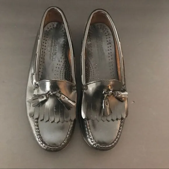 Vintage Bass Layton preppy kiltie tassle loafers