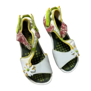 Vintage CAMPER Floral Sport Sandals Size EU 36 US 5.5-6 Y2K Funky Retro Daisy
