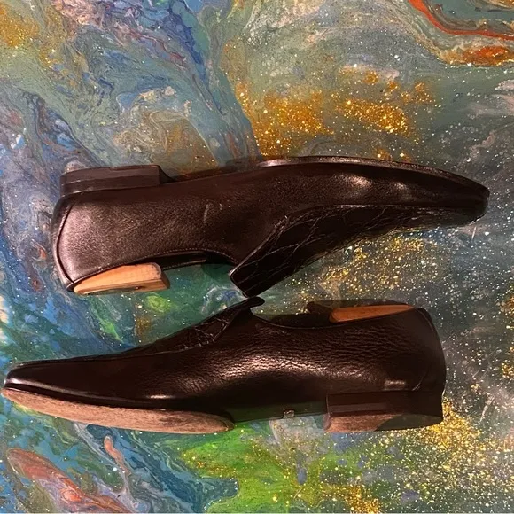 Vintage classic GUCCI Brown Slip-On Loafers with Exotic Texture GUCCI BAG S 10