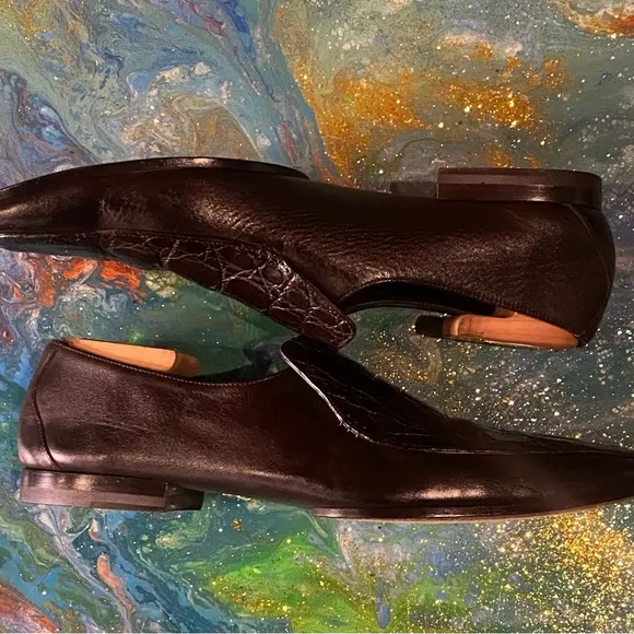 Vintage classic GUCCI Brown Slip-On Loafers with Exotic Texture GUCCI BAG S 10