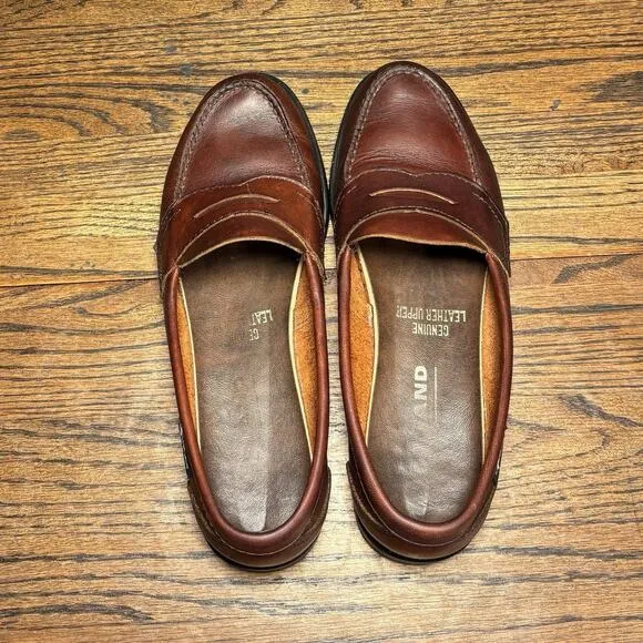 Vintage Eastland Chunky Brown Leather Penny Loafers Women’s 7.5 Made In USA