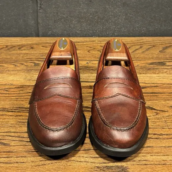 Vintage Eastland Chunky Brown Leather Penny Loafers Women’s 7.5 Made In USA