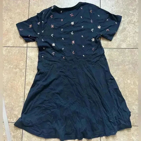 Vintage Johnny Was T Shirt Embroidered Dress One Size