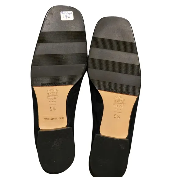 Vintage Peter Kaiser Amelia Navy Suede Seta Leather Lining Loafers Size 8 w/Box