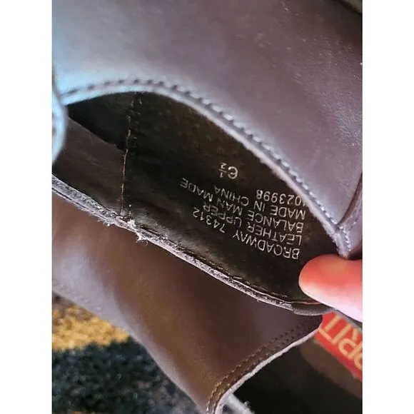 Vintage Y2K Esprit Loafers Chunky Lug Sole Leather Brown Women's 6.5