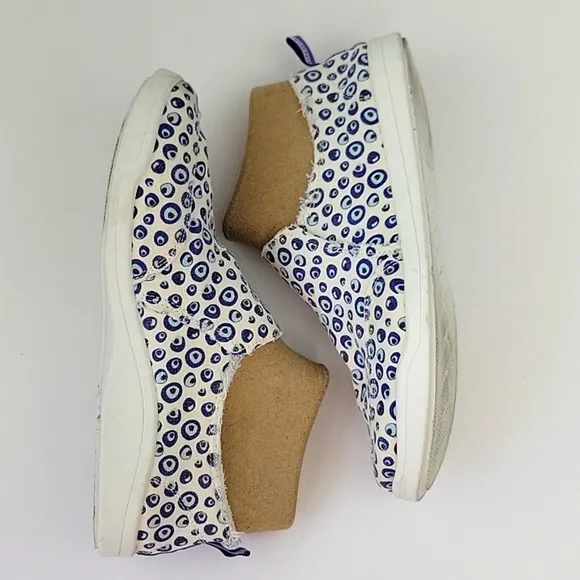 Vionic Beach Malibu Slip On Sneakers Bubble Print Size 7.5