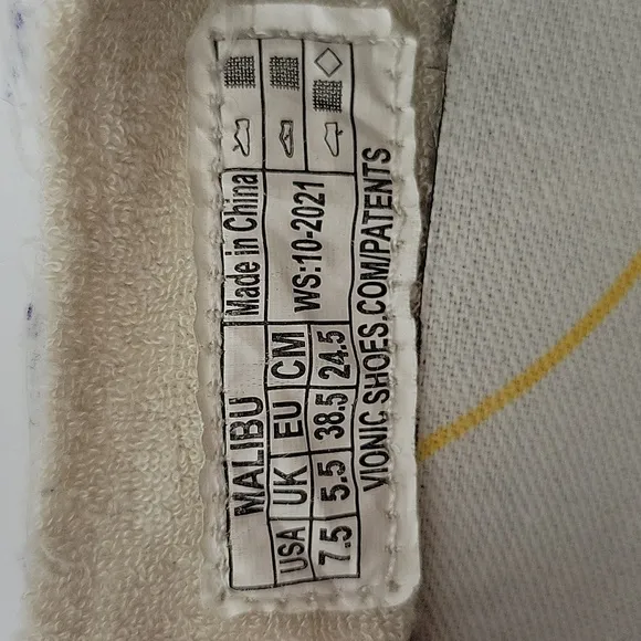 Vionic Beach Malibu Slip On Sneakers Bubble Print Size 7.5