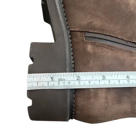 Vionic Brown Boots Woman’s Size 9 Wide Tall Calf  Fall Brook Suede Leather