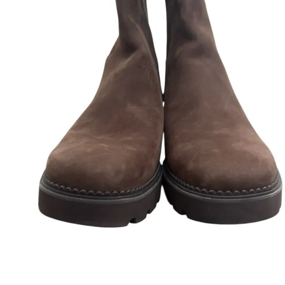 Vionic Brown Boots Woman’s Size 9 Wide Tall Calf  Fall Brook Suede Leather