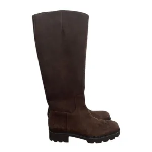 Vionic Brown Boots Woman’s Size 9 Wide Tall Calf  Fall Brook Suede Leather