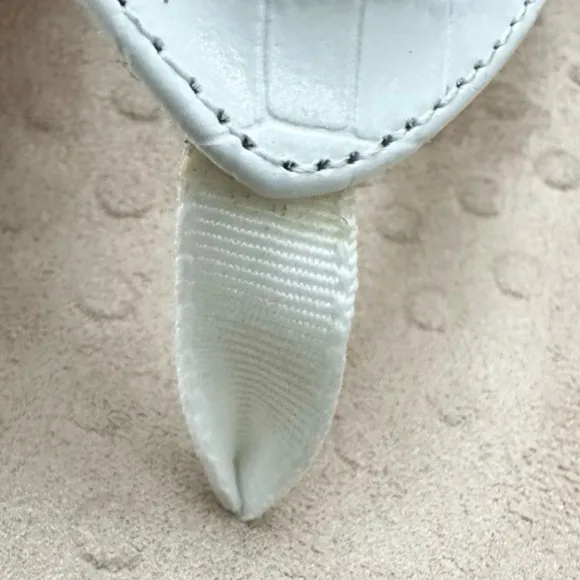 Vionic Cream Sandals with Contoured Footbed Dillon Toe Post Sandals White Croc