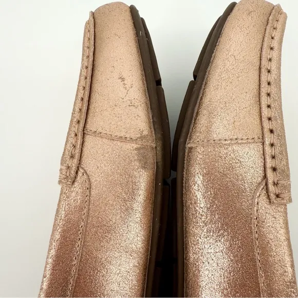 Vionic Debbie Metallic Driver Mocca Loafers in Rose Gold Size 9.5