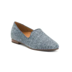 VIONIC Denim Leather Willa Ii Slip On Comfort Flats