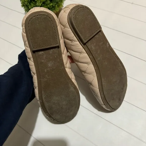 Vionic Desiree Quilted Cap Toe Flats Nude Women’s Size 7