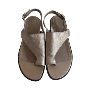 Vionic Ella Gold Leather Thong Sandals Sz 6