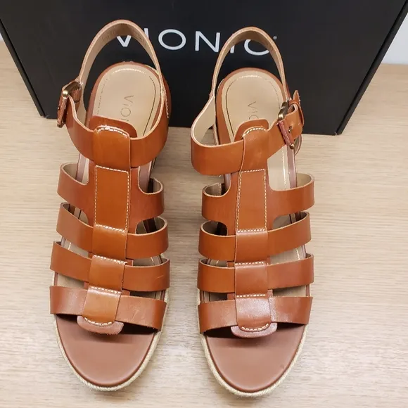 Vionic Jaylah Women's Leather Gladiator Espadrilles