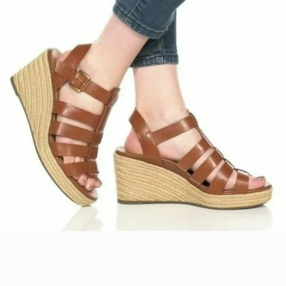 Vionic Jaylah Women's Leather Gladiator Espadrilles