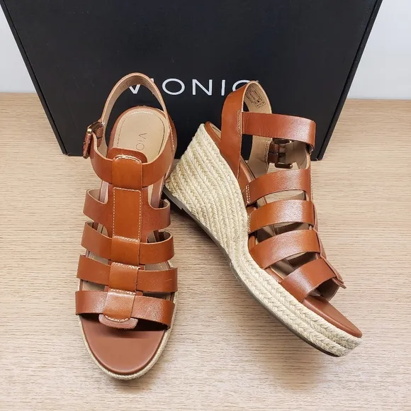 Vionic Jaylah Women's Leather Gladiator Espadrilles