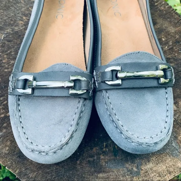 Vionic Kenya gray suede loafers 5