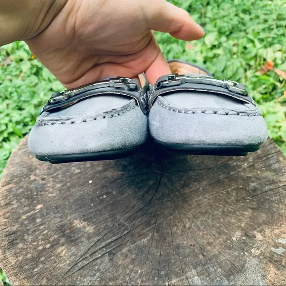 Vionic Kenya gray suede loafers 5