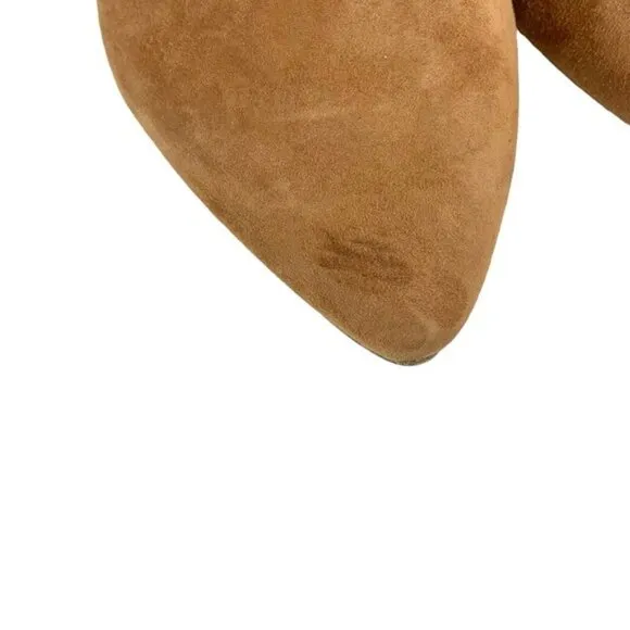 Vionic Lace Up Lucinda Brown Suede Pointed Toe Flats