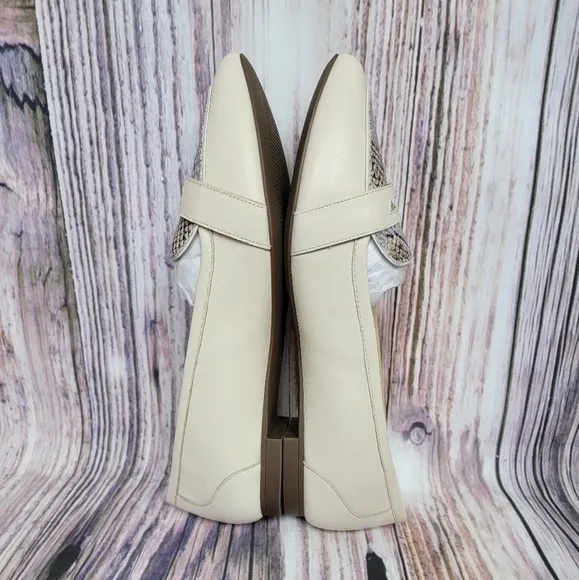 𝅺Vionic Savannah Cream Boa Print Point Toe Flats New Size 10 Wide