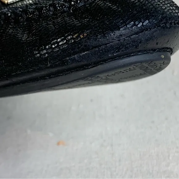 Vionic Sydney Leather Reptile Embossed Black Sparkle Loafers/Flats - Size 8