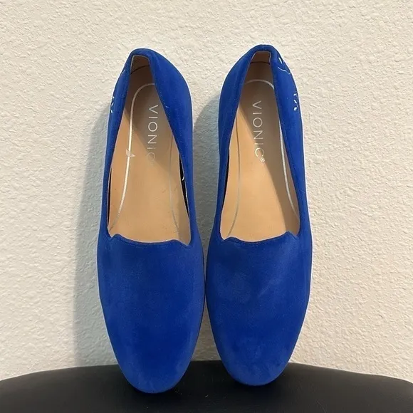 VIONIC WILLA LOAFER FLAT COBOLT BLUE LIKE NEW SZ 6 CAREER EVERYDAY DATE NIGHT