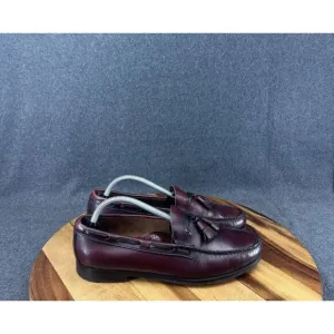 Vtg GH Bass Weejuns Loafers Mens 10D Burgundy Leather Grayson Tassel USA Made