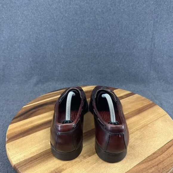 Vtg GH Bass Weejuns Loafers Mens 10D Burgundy Leather Grayson Tassel USA Made