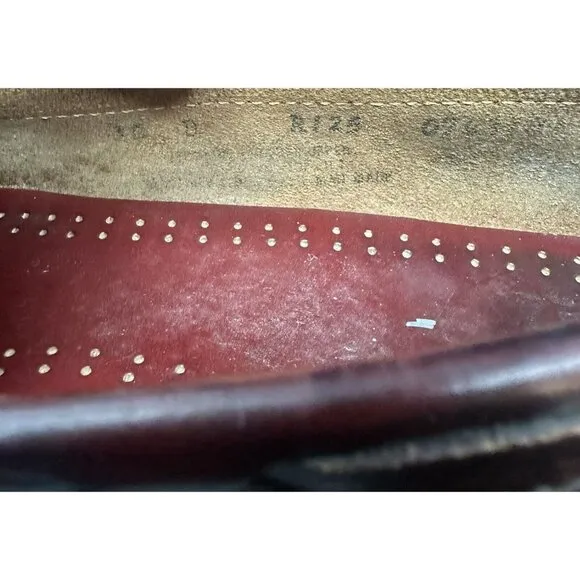 Vtg GH Bass Weejuns Loafers Mens 10D Burgundy Leather Grayson Tassel USA Made