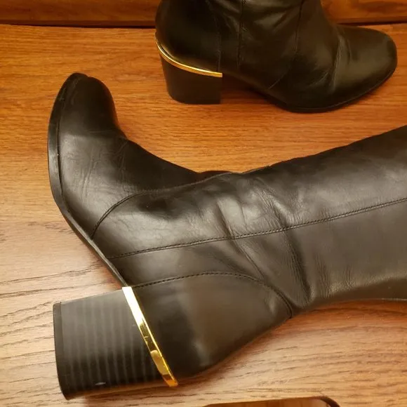 Wide calf Leather Boots!