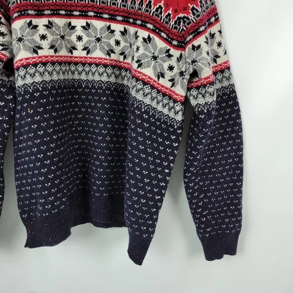 Winter Fair Isle Knit Sweater Thick Warm Sz XL Like New NWOT