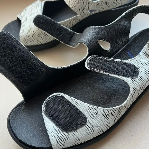 Wolky Double Hook &amp; Loop Strap Wedge Heeled Walking Sandals Women EU 40 US 9