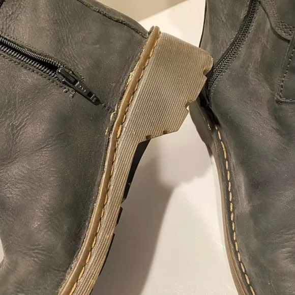 Women's Black Leather Dr. Martens Boots