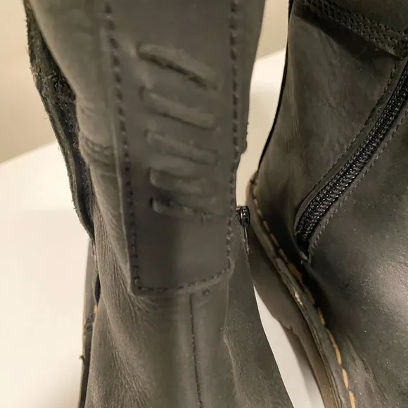 Women's Black Leather Dr. Martens Boots