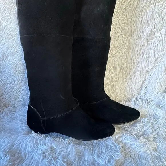 Women's Chinese Laundry Black Suede Over-the-Knee Boots Size 40.5  9.5