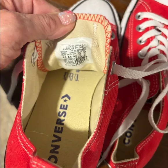 Women's Converse Red Sneakers - Size 6.5 worn 1 day